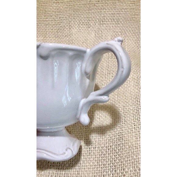 NIDERVILLER France pale lavender pedestal tea coffee cup and saucer set of 2 - Picture 6 of 9